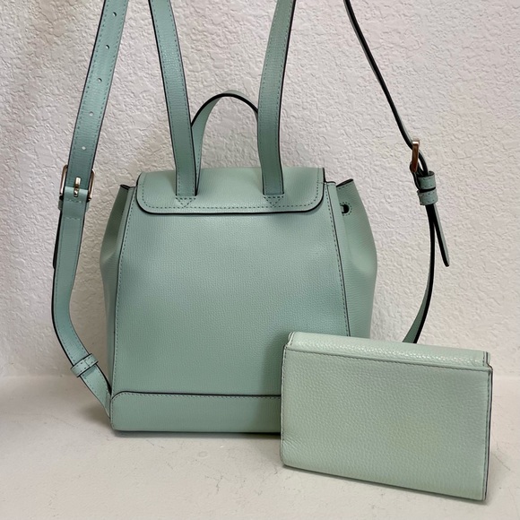 Kate Spade ♠️ “Darcy” Flap Backpack & “Callie” Mulberry Street Leather Wallet - Picture 5 of 16